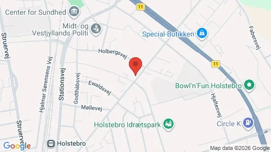 Erhvervslokaler til leje i Holstebro - Foto fra Google Street View