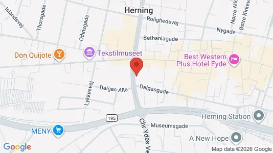 Erhvervslokaler til leje i Herning - kort over placeringen