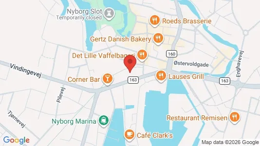 Erhvervslokaler til leje i Nyborg - kort over placeringen