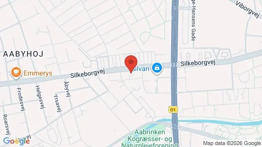 Erhvervslokaler til leje i Århus C - kort over placeringen