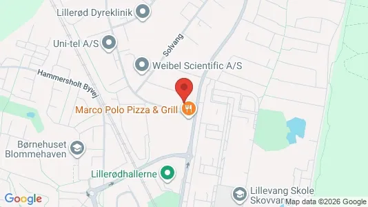 Erhvervslokaler til leje i Allerød - kort over placeringen