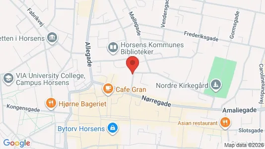 Erhvervslokaler til leje i Horsens - kort over placeringen