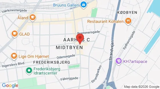 Erhvervslokaler til leje i Århus C - kort over placeringen