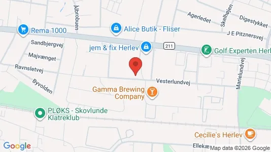 Erhvervslokaler til leje i Herlev - kort over placeringen