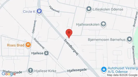 Erhvervslokaler til leje i Odense S - kort over placeringen