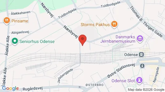 Erhvervslokaler til leje i Odense C - Foto fra Google Street View