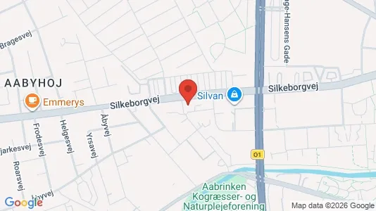 Erhvervslokaler til leje i Århus C - kort over placeringen
