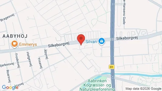 Erhvervslokaler til leje i Århus C - kort over placeringen