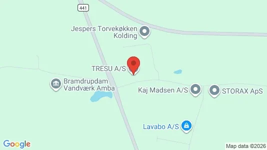 Erhvervslokaler til leje i Kolding - kort over placeringen