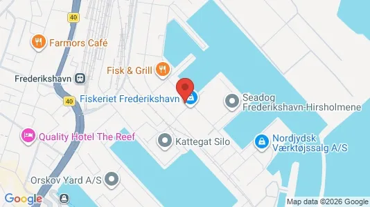 Erhvervslokaler til leje i Frederikshavn - kort over placeringen
