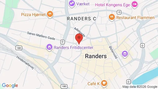 Erhvervslokaler til leje i Randers C - kort over placeringen