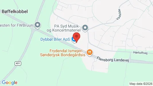 Erhvervslokaler til leje i Sønderborg - kort over placeringen