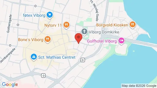Erhvervslokaler til leje i Viborg - kort over placeringen