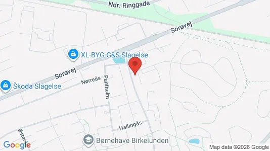 Erhvervslokaler til leje i Slagelse - kort over placeringen