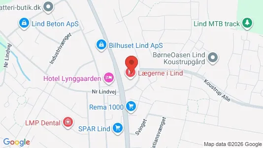 Erhvervslokaler til leje i Herning - kort over placeringen
