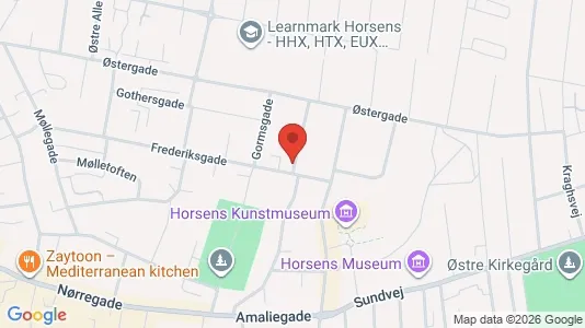 Erhvervslokaler til leje i Horsens - kort over placeringen