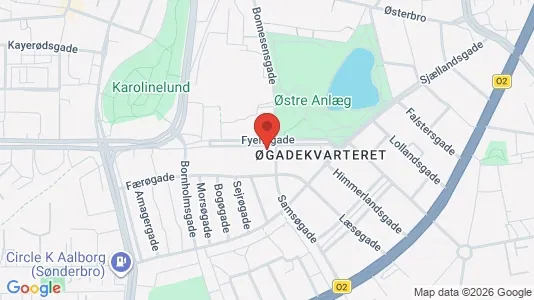 Erhvervslokaler til leje i Aalborg Centrum - kort over placeringen
