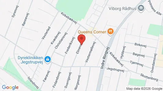 Erhvervslokaler til leje i Viborg - kort over placeringen