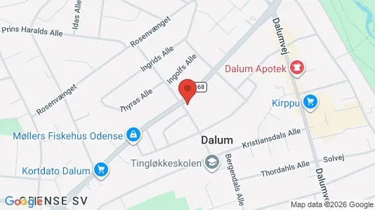 Erhvervslokaler til leje i Odense SV - kort over placeringen