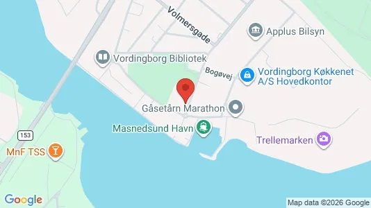 Erhvervslokaler til leje i Vordingborg - kort over placeringen