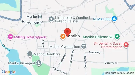 Erhvervslokaler til leje i Maribo - kort over placeringen