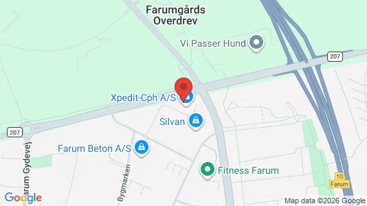 Kontorlokaler til leje i Farum - kort over placeringen