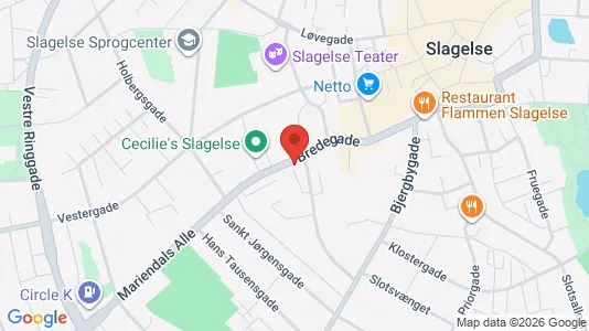 Erhvervslokaler til leje i Slagelse - kort over placeringen