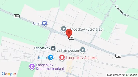 Erhvervslokaler til leje i Langeskov - kort over placeringen