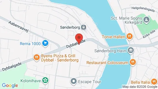 Erhvervslokaler til leje i Sønderborg - kort over placeringen