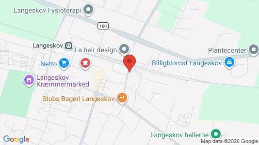 Erhvervslokaler til leje i Langeskov - kort over placeringen
