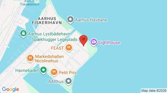 Erhvervslokaler til leje i Århus C - kort over placeringen