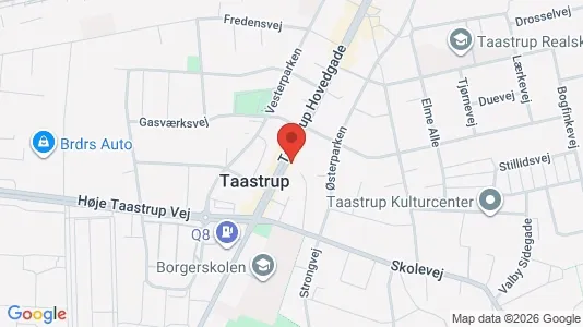 Erhvervslokaler til leje i Taastrup - kort over placeringen
