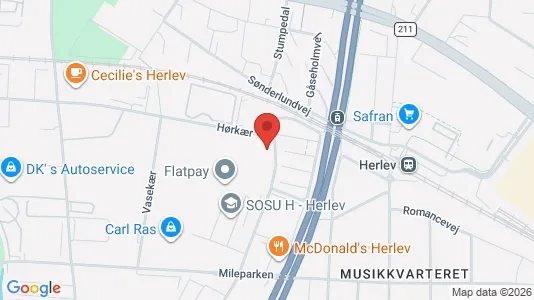 Kontorlokaler til leje i Herlev - kort over placeringen