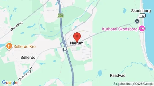 Lagerlokaler til leje i Nærum - kort over placeringen