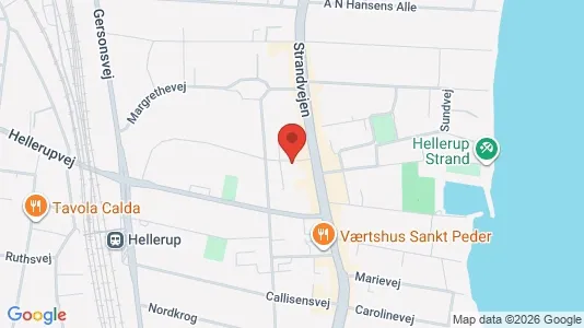 Garager til leje i Hellerup - kort over placeringen
