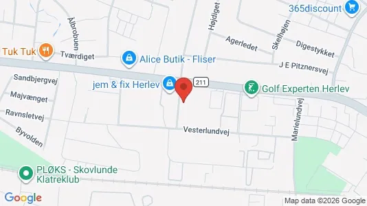 Kontorlokaler til leje i Herlev - kort over placeringen