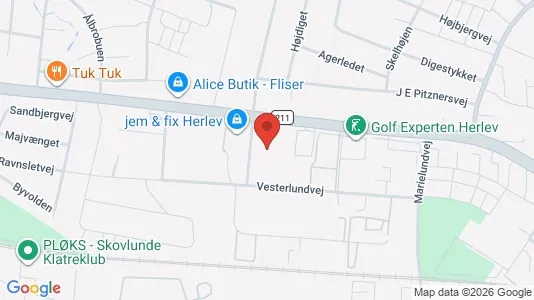 Lagerlokaler til leje i Herlev - kort over placeringen