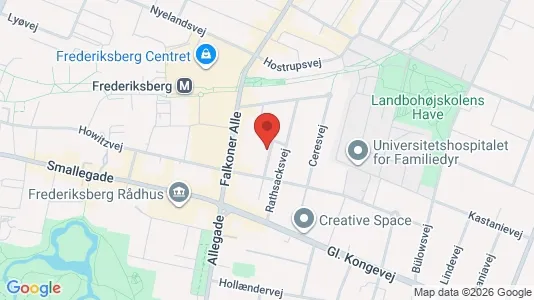 Erhvervslokaler til leje i Frederiksberg C - kort over placeringen