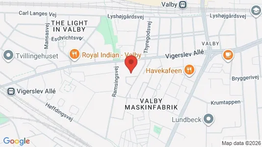 Kontorlokaler til leje i Valby - kort over placeringen