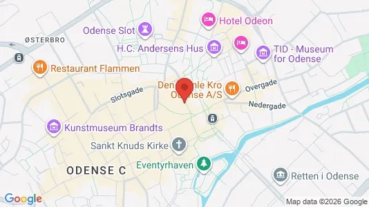 Kliniklokaler til leje i Odense C - kort over placeringen