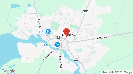 Lagerlokaler til leje i Nakskov - kort over placeringen