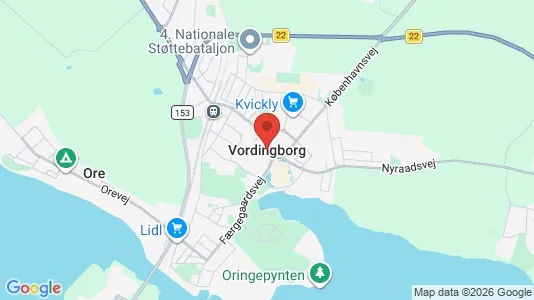Kontorlokaler til leje i Vordingborg - kort over placeringen