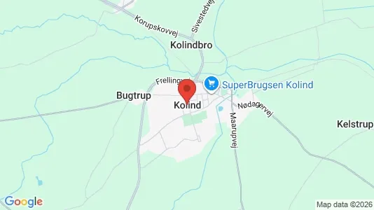 Kontorlokaler til leje i Kolind - kort over placeringen