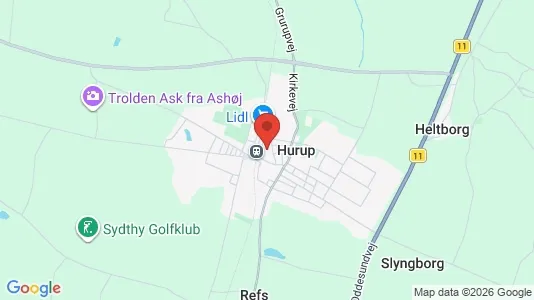 Kontorlokaler til leje i Hurup Thy - kort over placeringen
