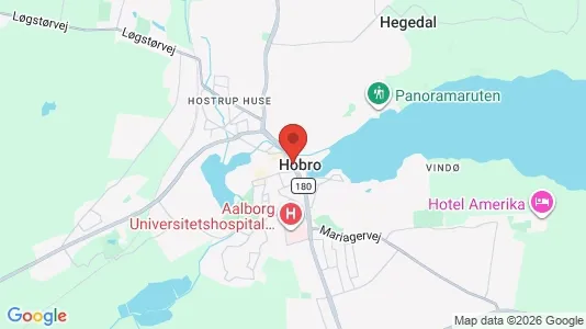 Kontorlokaler til leje i Hobro - kort over placeringen