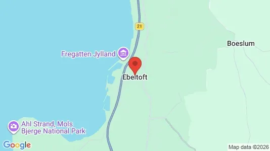 Værkstedslokaler til leje i Ebeltoft - kort over placeringen