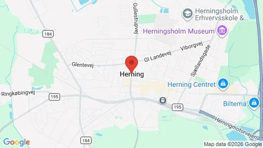 Kontorlokaler til leje i Herning - kort over placeringen