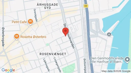 Kontorlokaler til leje i Østerbro - kort over placeringen