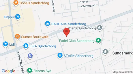 Kontorlokaler til leje i Sønderborg - kort over placeringen