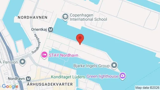 Kontorlokaler til leje i Nordhavn - kort over placeringen